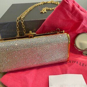 Judith Leiber Estrella Crystal & Gold Clutch